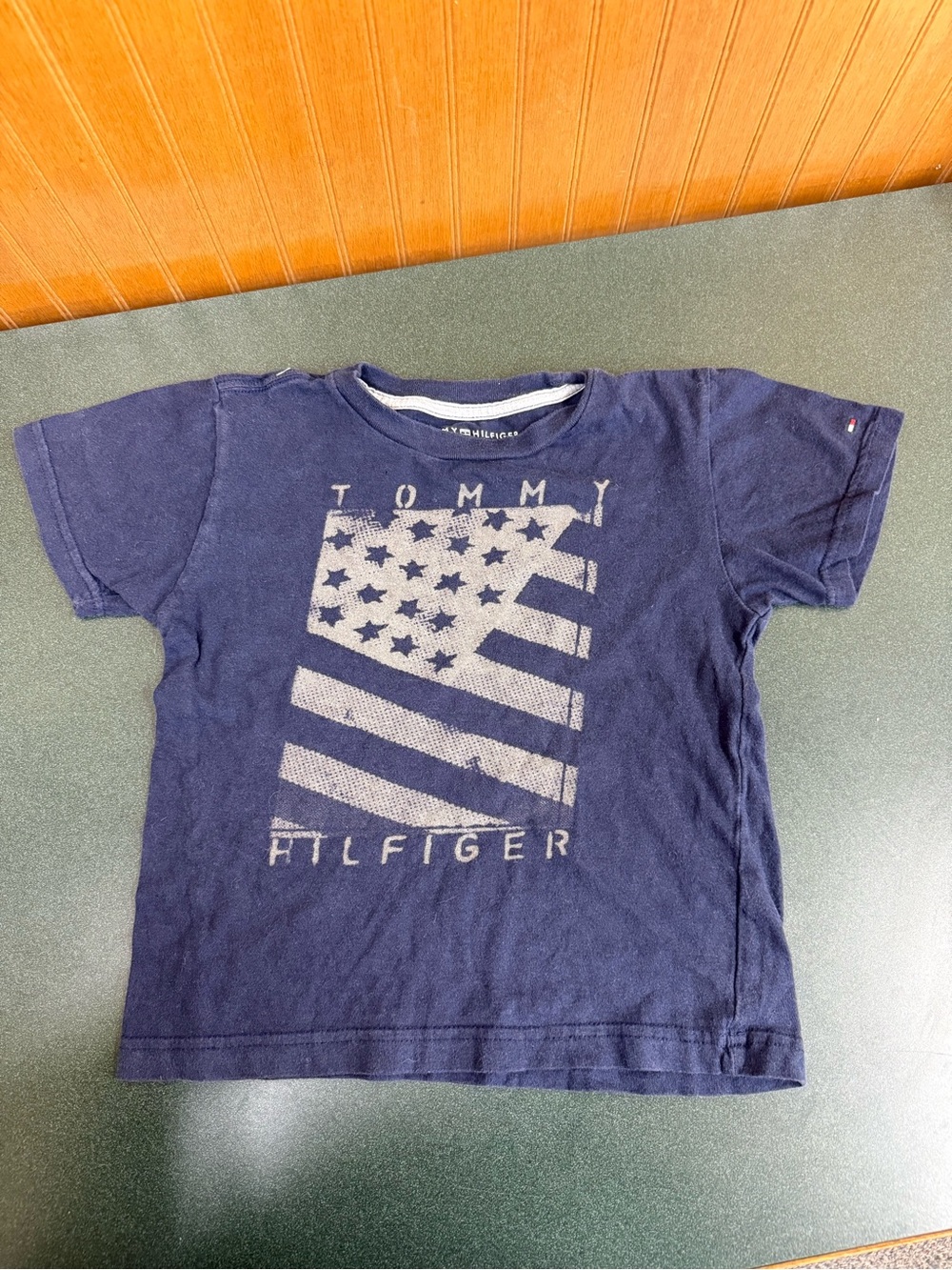 Tommy Hilfiger Navy Short-Sleeve Graphic Flag Tee